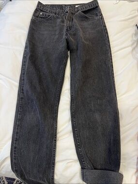 Women’s Levi’s Vintage 550 Relaxed Fit Tapered Leg Black Jeans (orange tab)